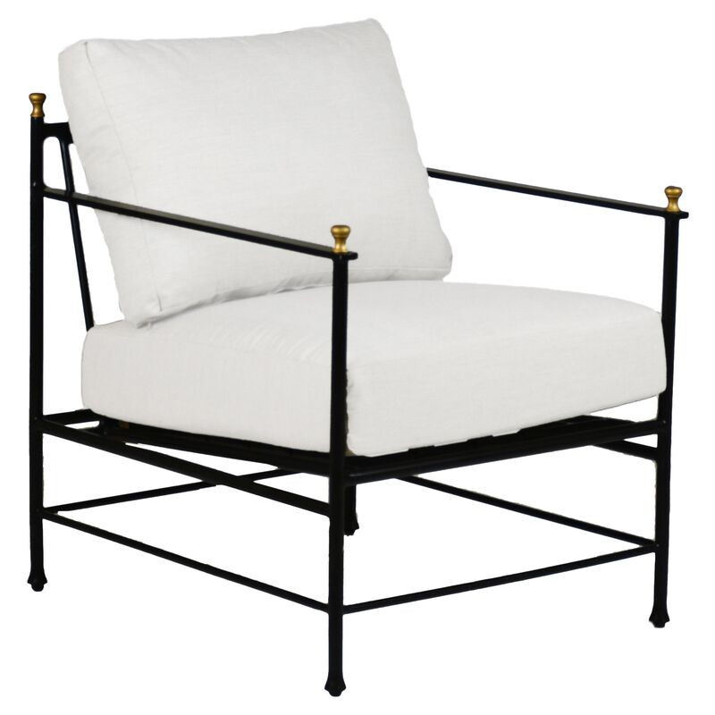 Frances Lounge Chair, White | One Kings Lane