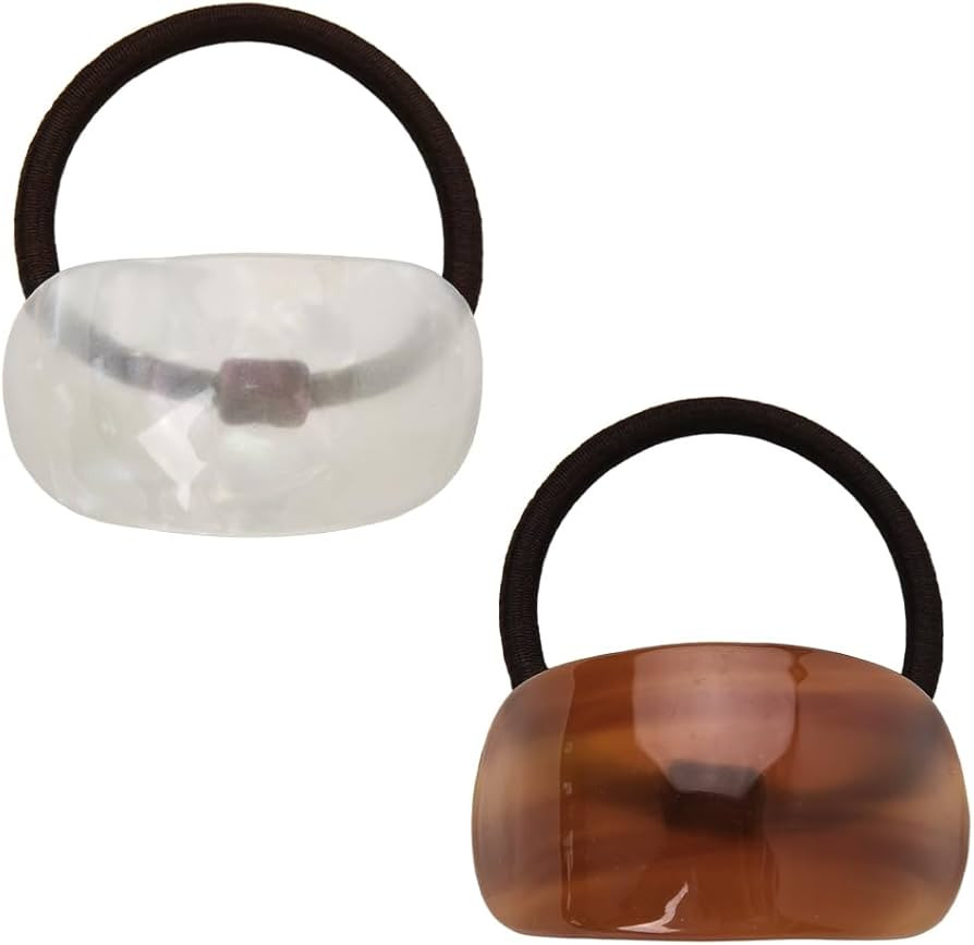2 PCS Tortoise Shell Ponytail Hair Cuff Geometric Hair Ties Wrap for Women Girls Geometric Hair E... | Amazon (US)