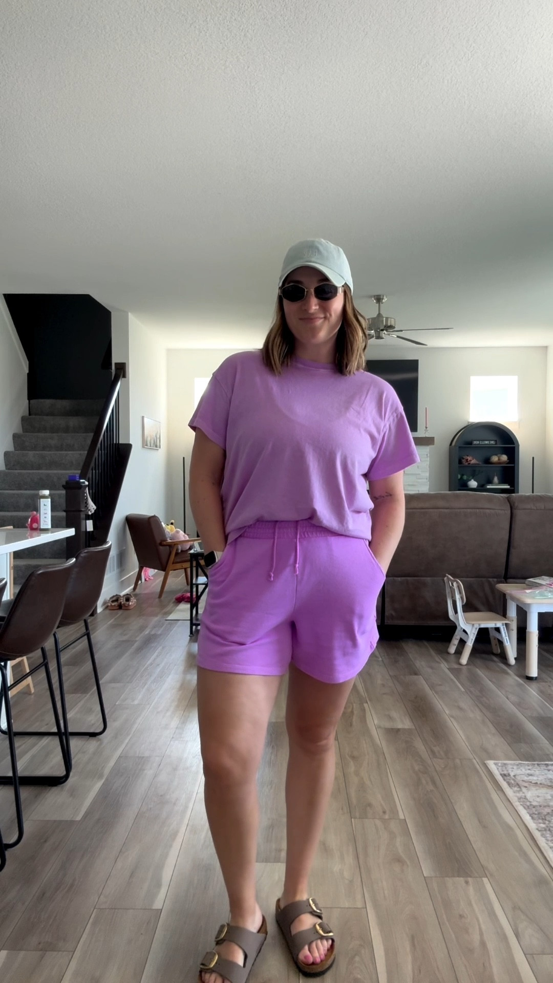 Mom fit of the day - cutest comfy set from Old Navy! I’ve worn/washed this set a few times already, so the T shirt did fade a bit, but I still think it’s SO CUTE ☺️ 

#LTKmomlife #LTKootd #LTKMidsize