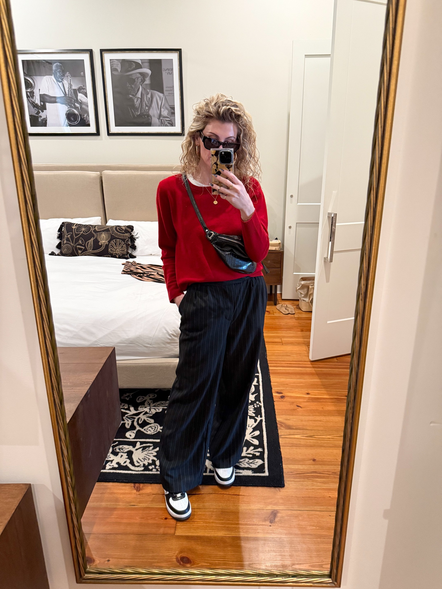 Red cashmere and pinstripes

#LTKStyleTip #LTKFindsUnder100 #LTKShoeCrush