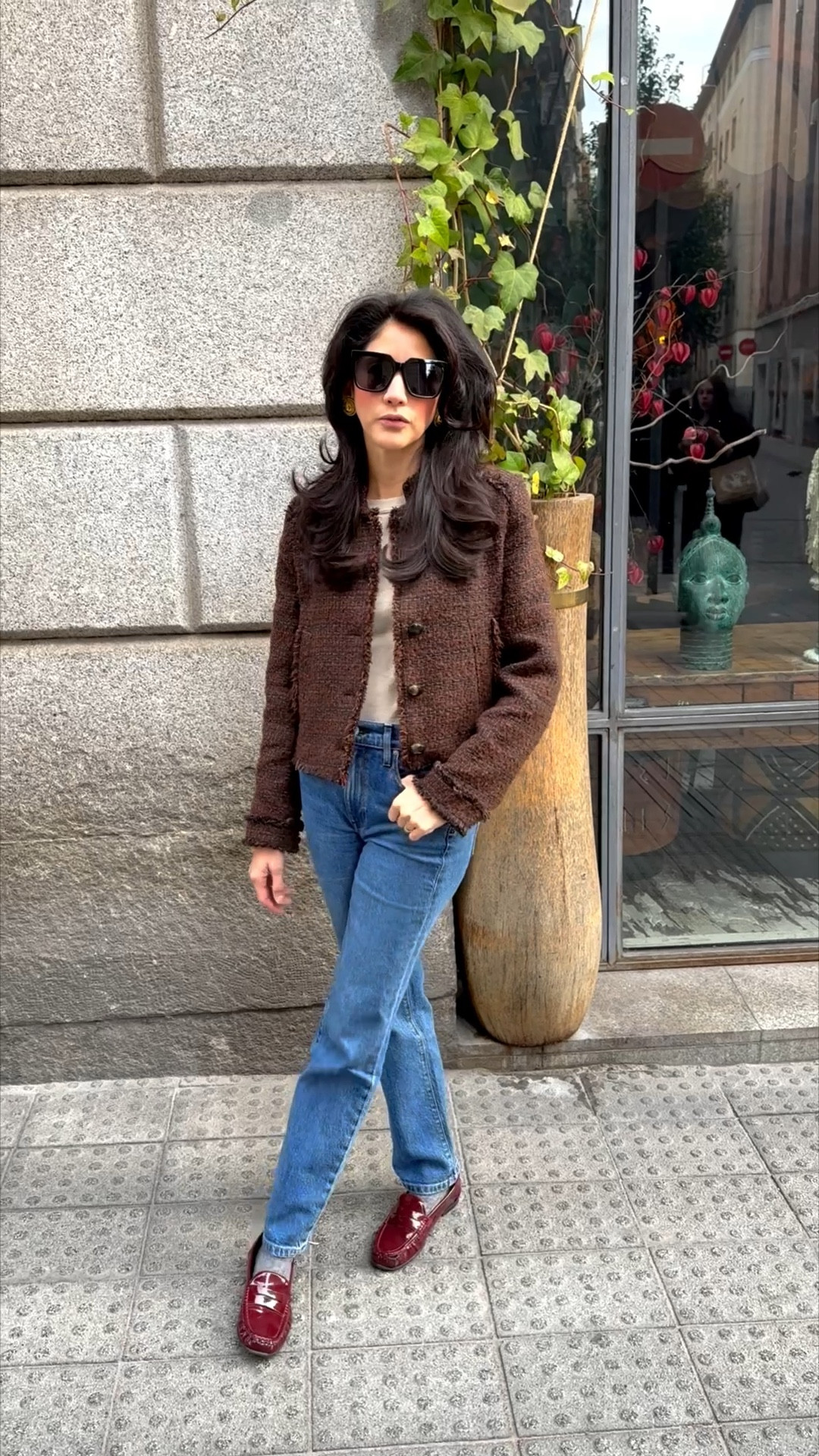 Simple and Classic: Tweed jacket, sweater, jeans and loafers 

#LTKTravel #LTKWorkwear #LTKootd