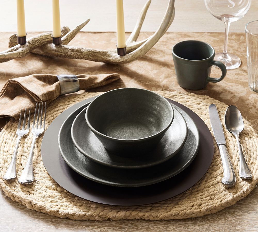 Larkin Reactive Glaze Stoneware Dinnerware Collection | Pottery Barn (US)