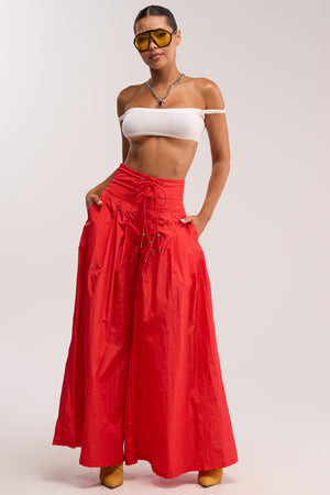 AKIRA Dance The Night Away Palazzo Pants | Red | Size 1X | AKIRA