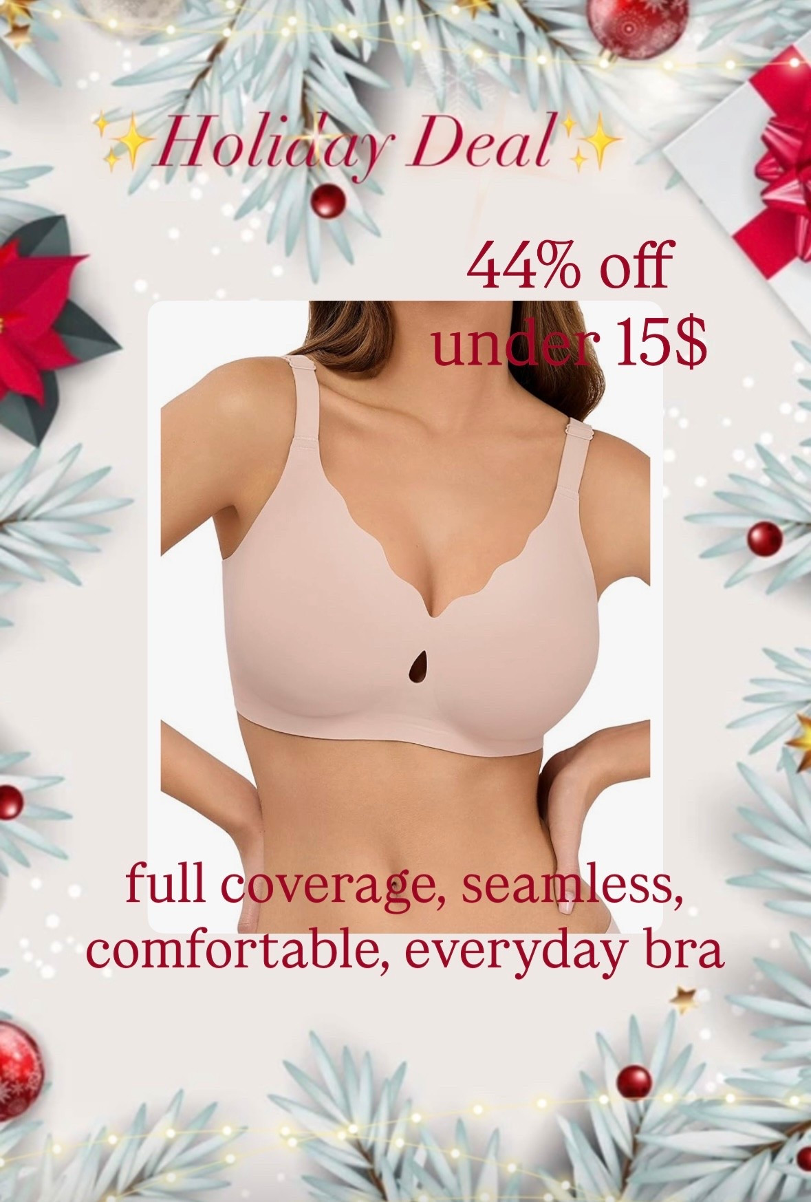 Seamless, full coverage, comfortable for daily wear, these Amazon bras are it!
44% off right now! Under 15$!!


#LTKmomlife #LTKSaleAlert #LTKHoliday