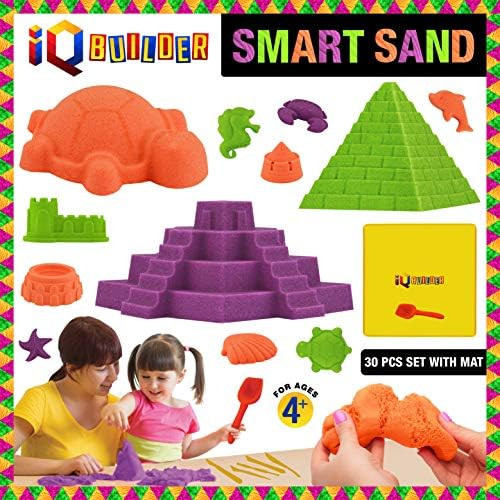 IQ BUILDER | Sensory Toys | Creative Educational Art Play Sand for Boys and Girls Ages 3 4 5 6 7 ... | Amazon (US)
