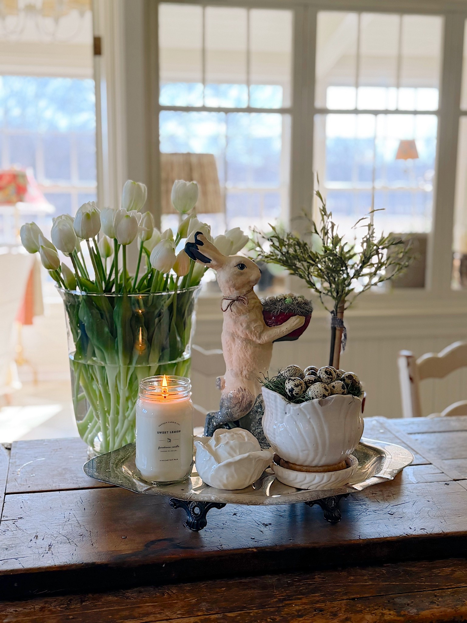 Cozy Easter centerpiece - a lot of antique finds, but included some on how to get the look. 

#LTKSeasonal