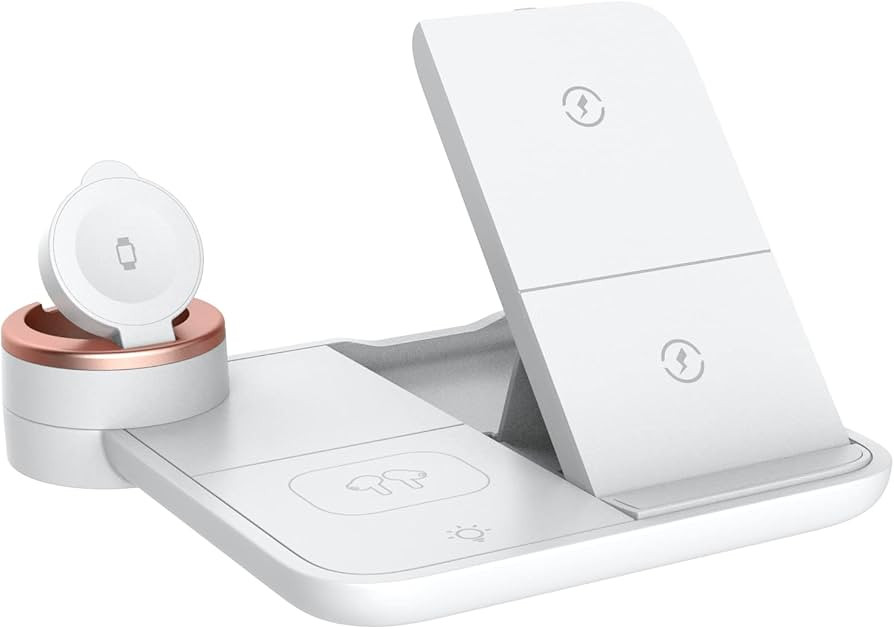Almsbo 4 in 1 Wireless Charger,18W Fast Wireless Charging Station Dock,Foldable Charger Station f... | Amazon (US)