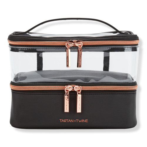 Basics Black Double-Zip Train Case - Tartan + Twine | Ulta Beauty | Ulta