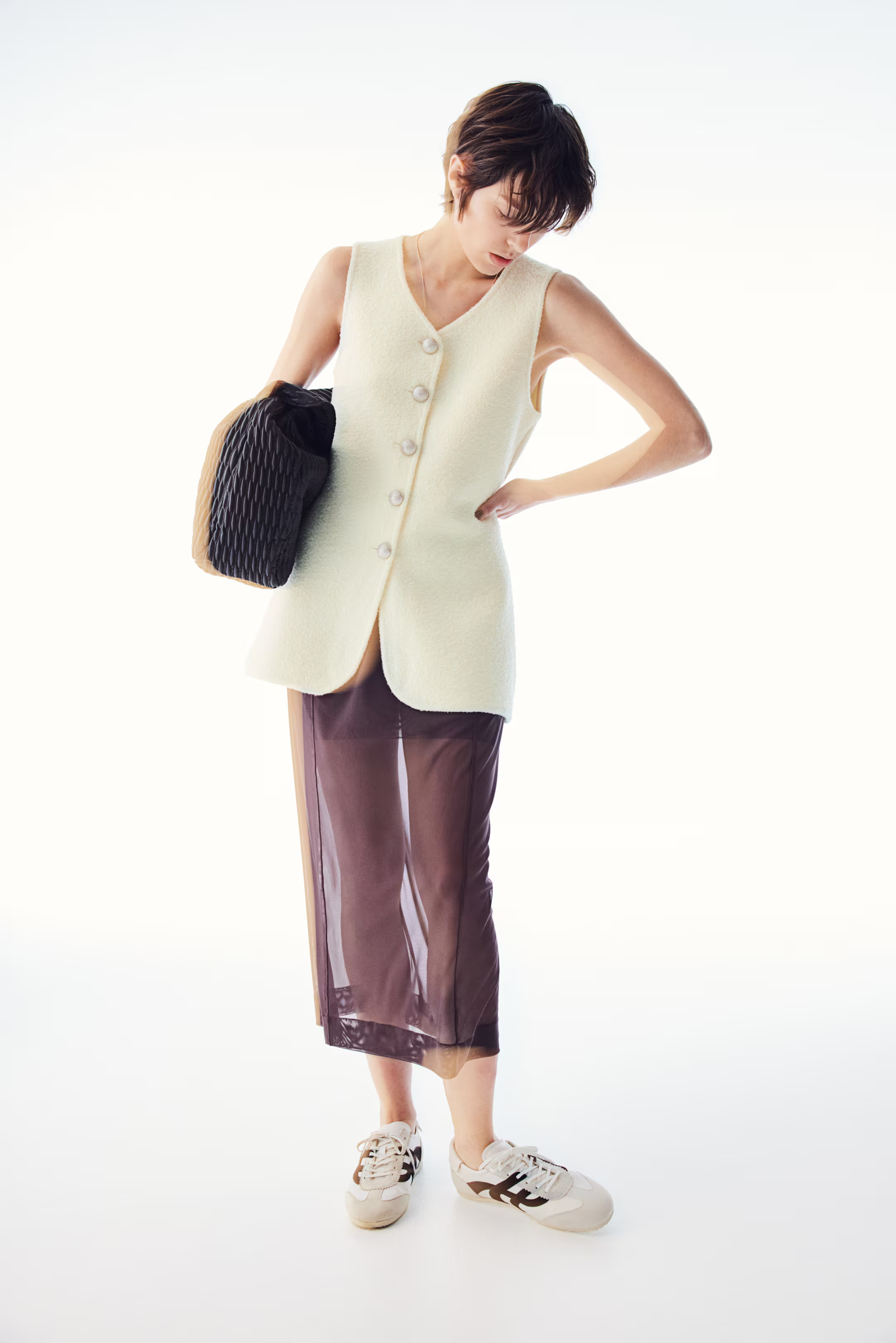 Wool-Blend Knit Vest - Cream - Ladies | H&M US | H&M (US + CA)