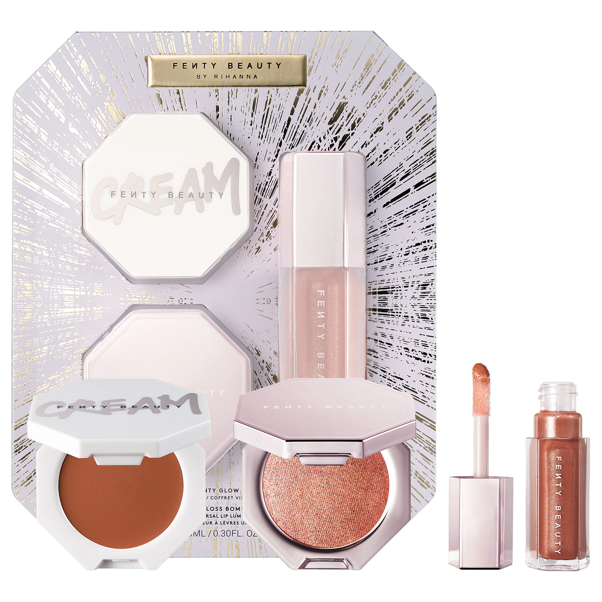 FENTY BEAUTY by Rihanna Fenty Glow Trio Face Lip & Body Set | Sephora (US)