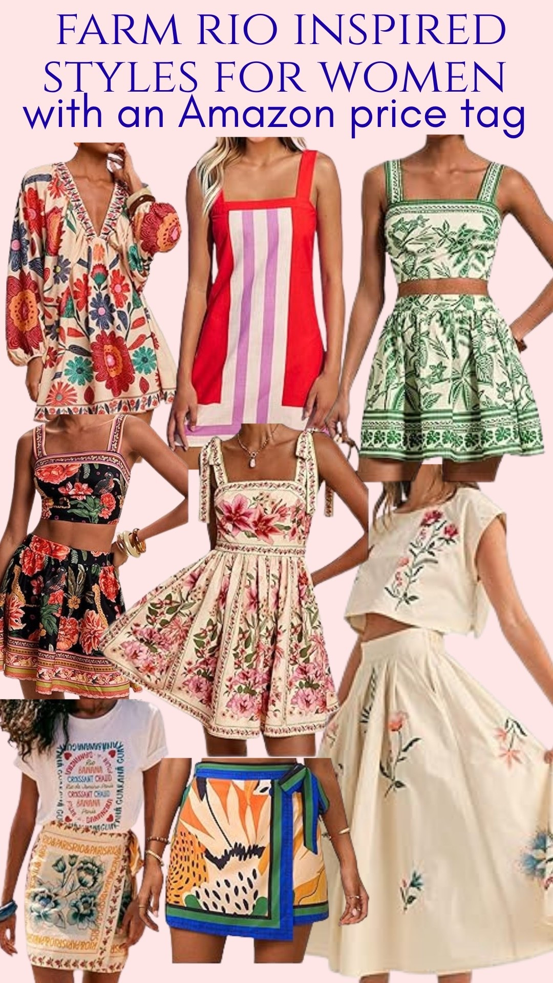 I’m obsessed with farm Rio, but I hate the price tags! These are some Amazon styles either a farm Rio vibe!!

#LTKootd