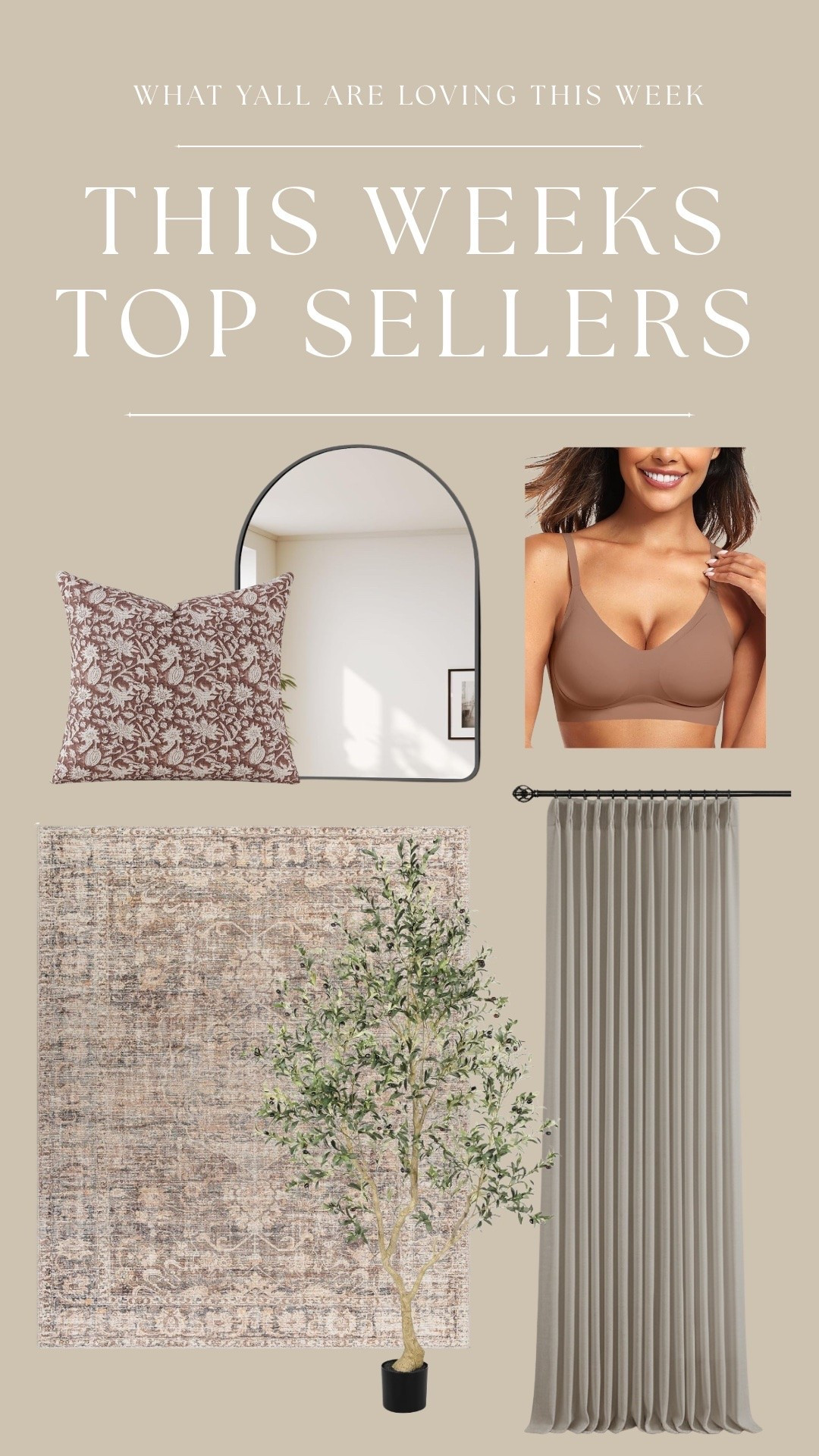 Amazon top 5! Five things you need to buy today for your house + a little reminder about the best bras to ever be made!

✨Highlights:
﻿﻿﻿1. These curtains look like they cost $1 million, but they're from Amazon! Mine are in the color Burlywood Birch and they're 112 inches long.
﻿﻿﻿2. Here's a tip: Hang your curtain rod as high as it can possibly go. It makes your ceilings look so much taller!
﻿﻿﻿3. Y'all have bought thousands of these bras, and we all know why, they're incredible.


New home, home finds, Amazon finds, Amazon home, living room, room styling, area rug

#LTKHome