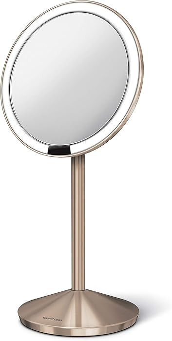 simplehuman Sensor Mirror, Travel Makeup Mirror with Lights, 10X Magnification, Lighted, Round, F... | Amazon (US)