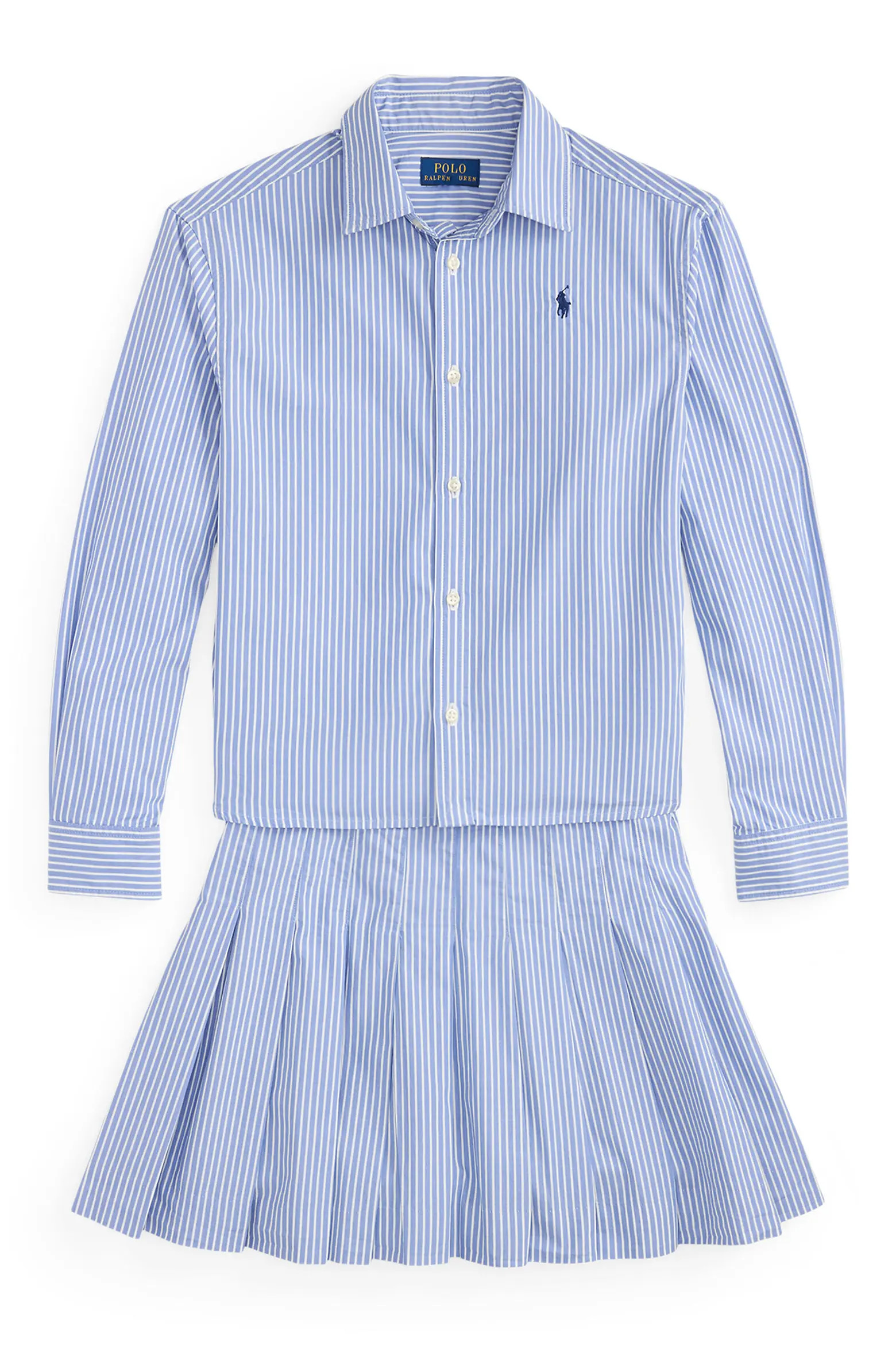 Kids' Stripe Cotton Poplin Button-Up Shirt & Skirt (Women) | Nordstrom | Nordstrom