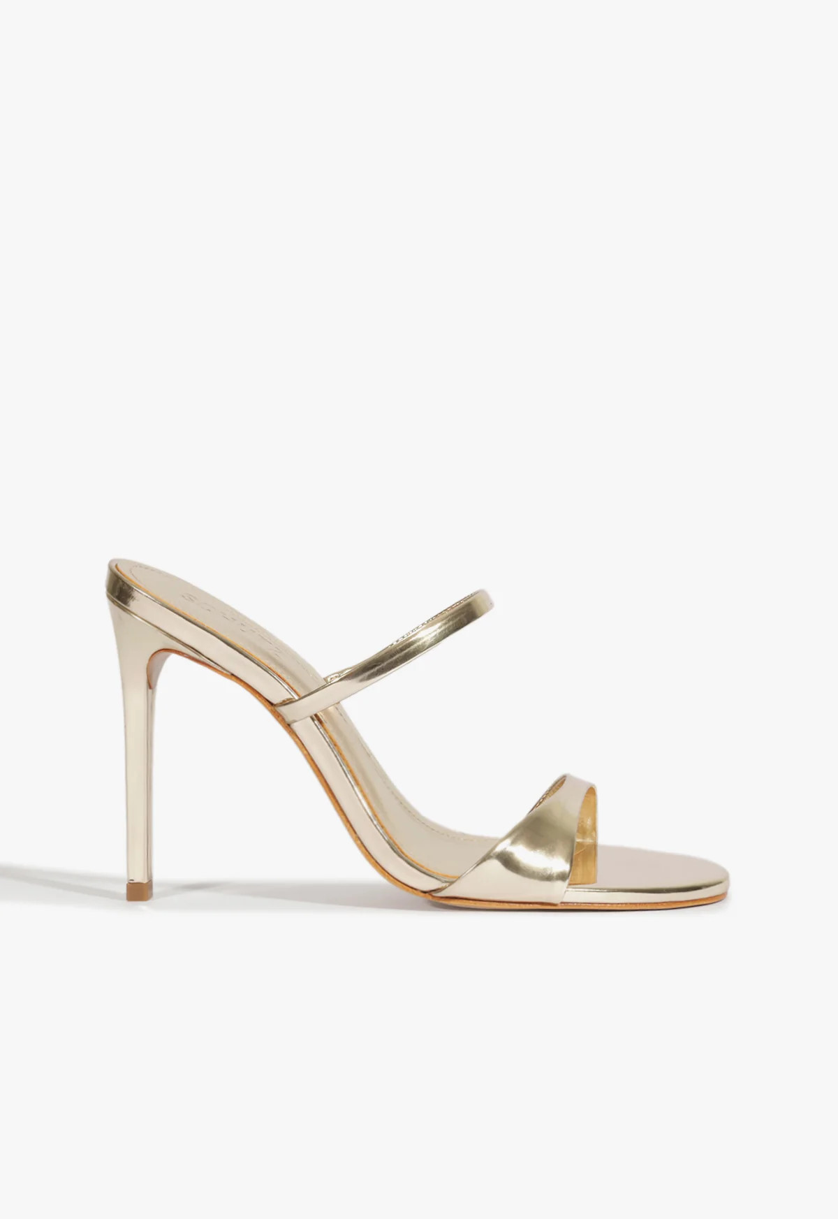 Jessica Mule Gold Sandal | Stiletto Heel - SCHUTZ | Schutz (US)