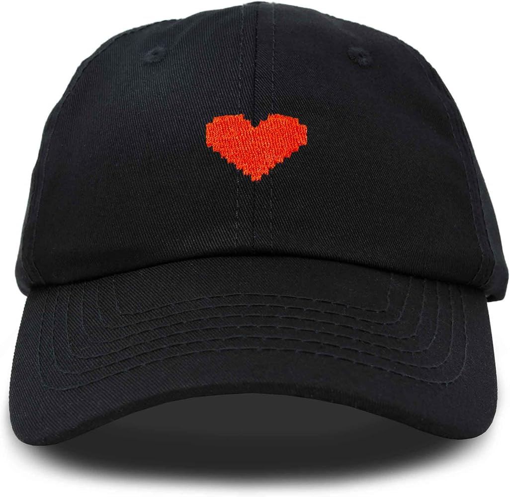 DALIX Pixel Heart Hat Womens Dad Hats Cotton Caps Embroidered Valentines | Amazon (US)