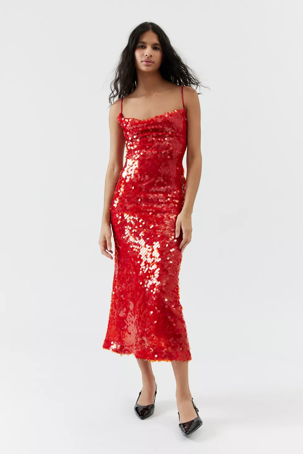 Bardot Karina Sequin Midi Dress | Urban Outfitters (US and RoW)