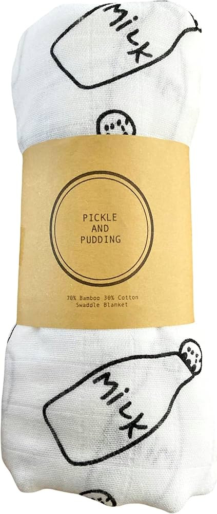 Bamboo Newborn Baby Muslin Swaddle Blanket Wrap - Extra Large Muslin for Boys and Girls- Milk Bot... | Amazon (UK)