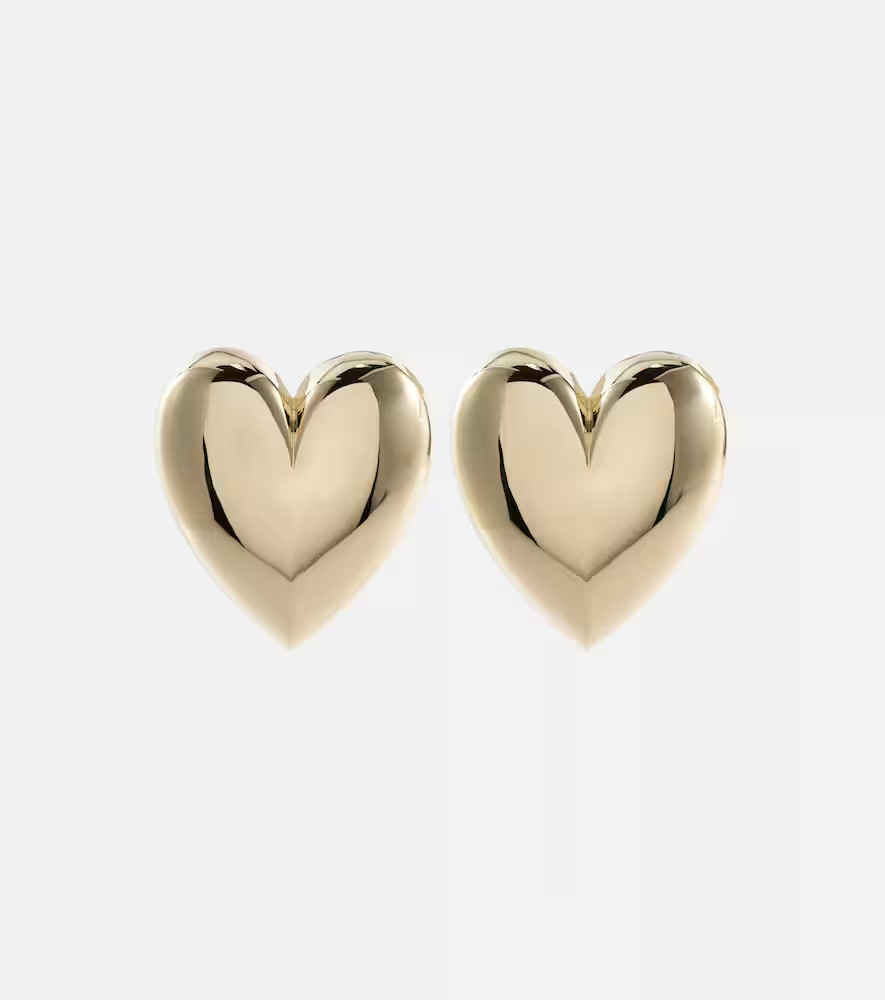 Jennifer Fisher Puffy Heart 14kt gold earrings | Mytheresa (UK)