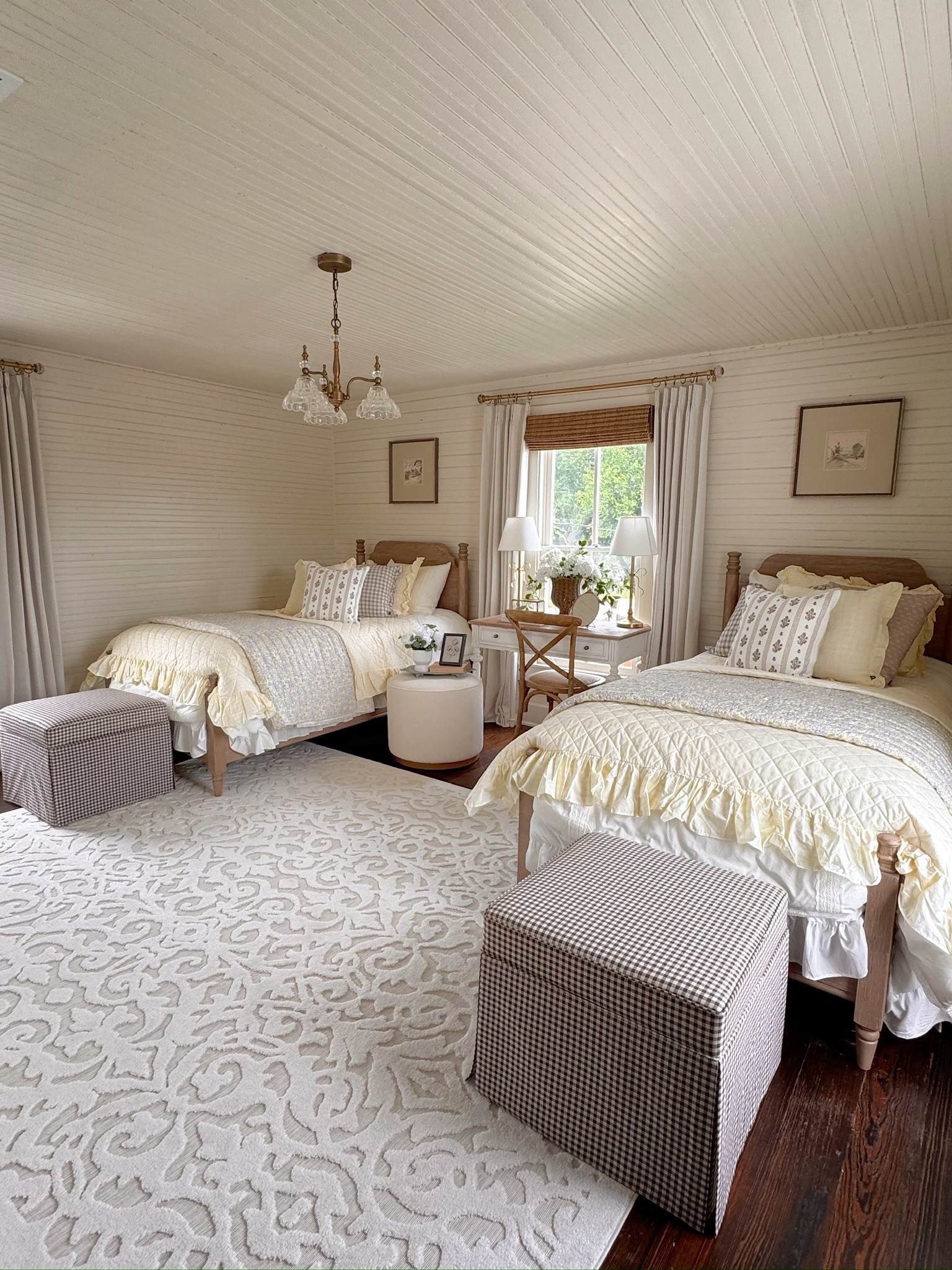 Look at our GORG new Alamo storage ottomans in the twin room at the farmhouse!! So cute and also available in cream 🤗

#LTKSeasonal #LTKHome