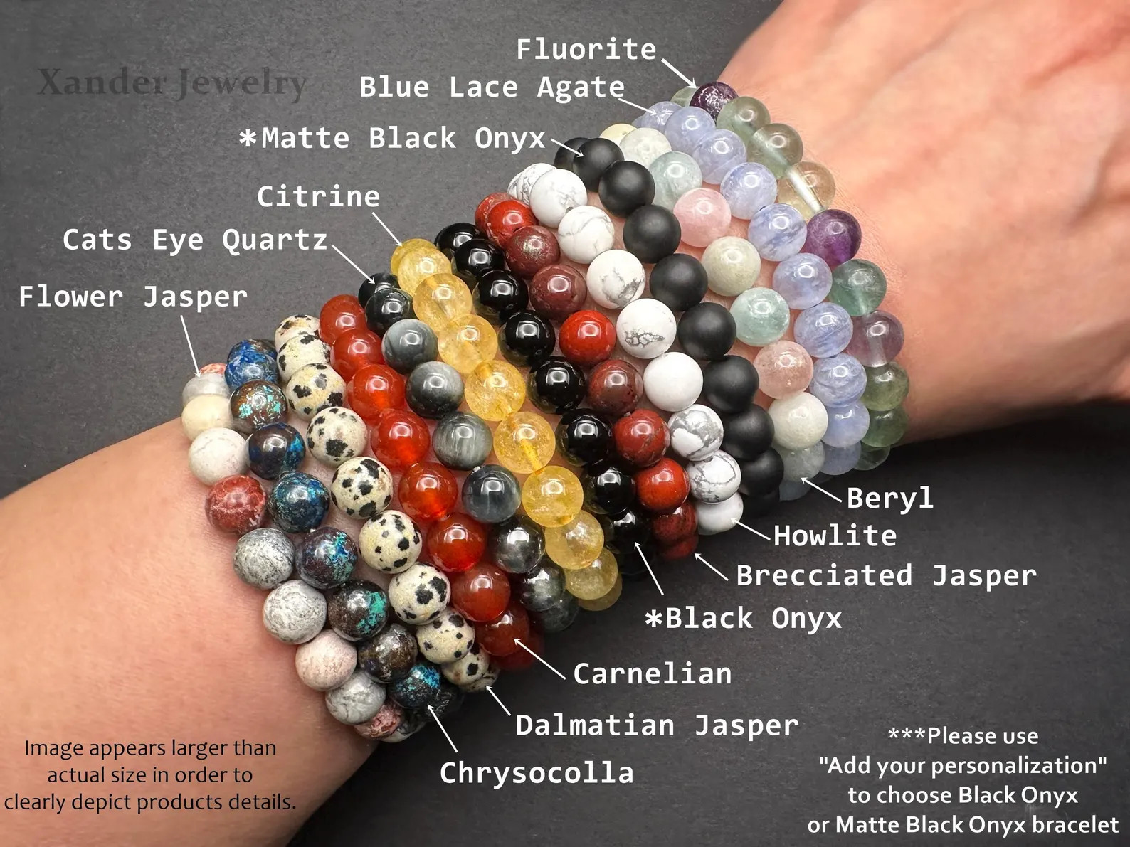 Natural Crystal 8mm Gemstone Stretch Bracelet For Man Woman/ 70+ Bracelets to Choose: Citrine, Ky... | Etsy (US)