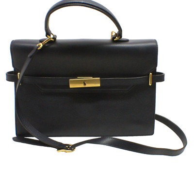 Polo Ralph Lauren Shoulder Bag Leather dark blue | eBay US