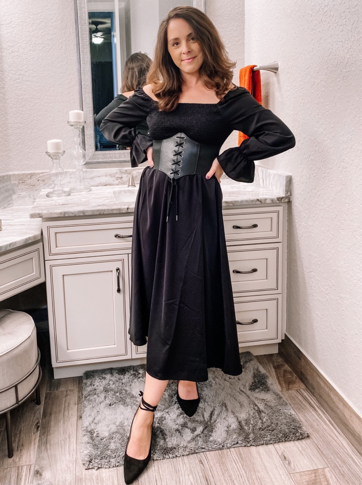 Black dress. Halloween dress. Lace up heels. Corset belts.

#LTKstyletip #LTKunder50 #LTKHalloween