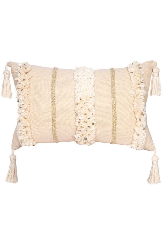 Boho Lumbar Pillow Cover With Tassels Handmade Bohemian | Etsy | Etsy (US)