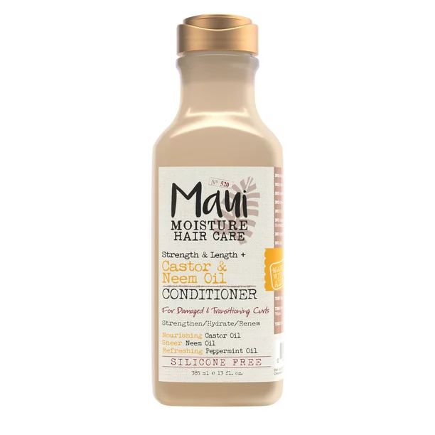 Maui Moisture Strength & Length + Castor & Neem Oil Conditioner, Curly Hair Product for Dry, Dama... | Walmart (US)