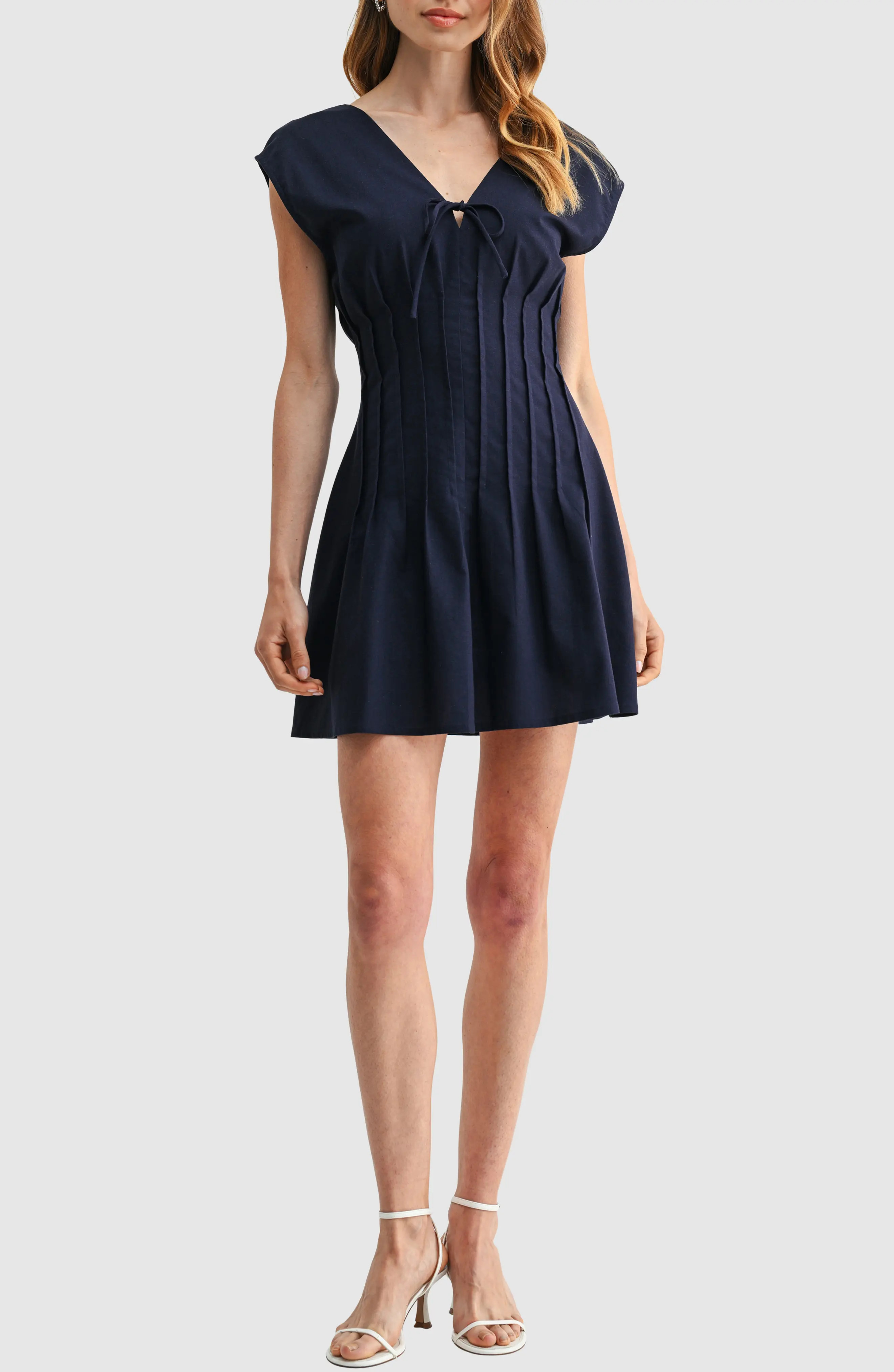Pleated Cinched Waist Minidress (Women) | Nordstromrack | Nordstrom Rack
