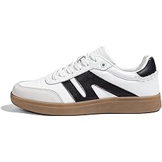 LUCKY STEP Women Classic Retro Gum Sole Fashion Sneakers Casual Tennis Skate Shoe Genuine Leather... | Amazon (US)