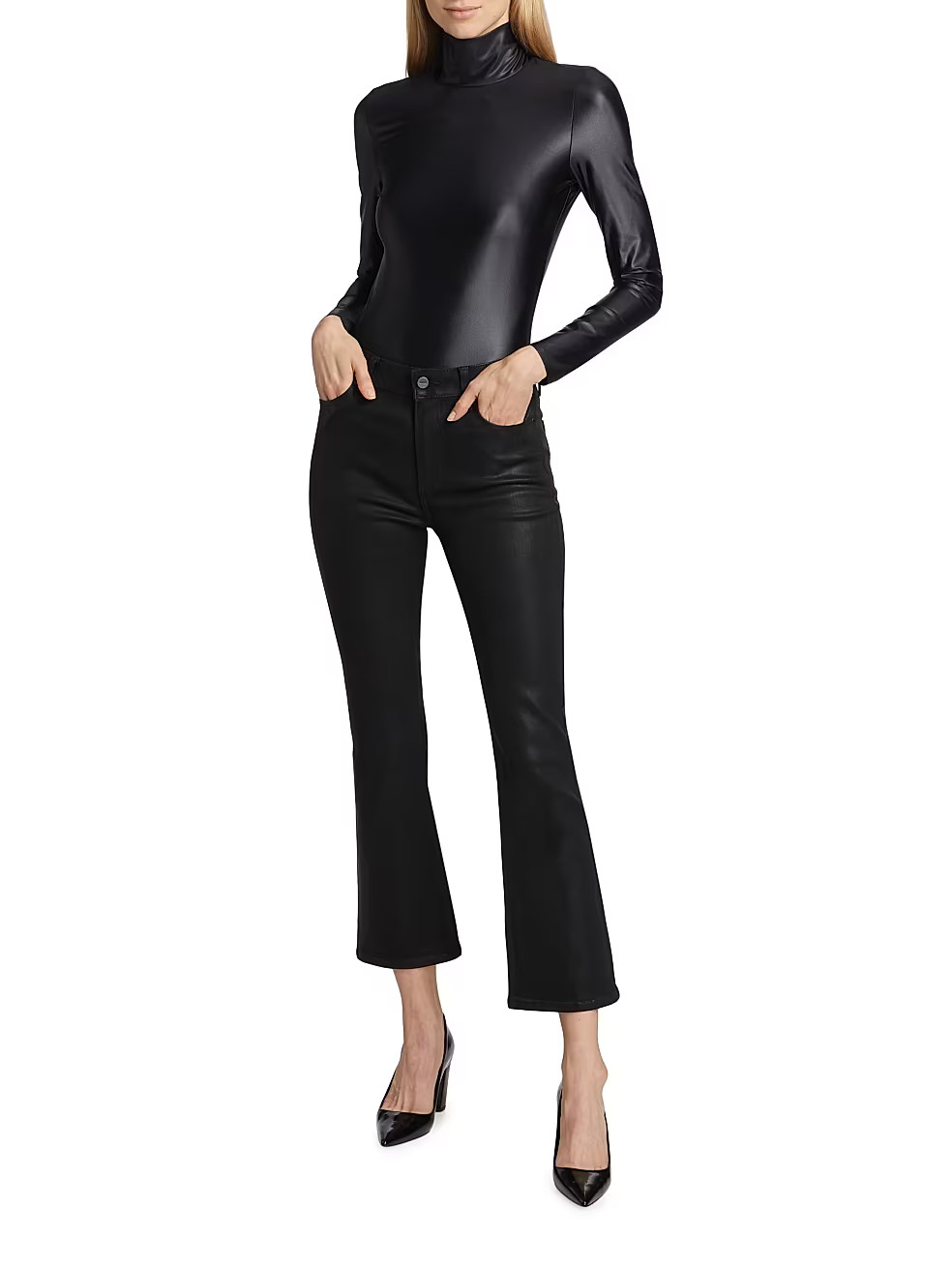 Matte Metal Turtleneck Bodysuit | Saks Fifth Avenue