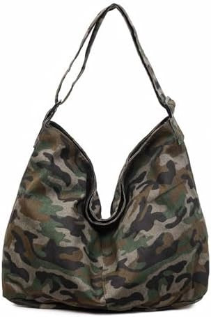 Camo Purse Crossbody Bag for Women, Canvas Crossbody Messenger Bag for Women Men, Large Crossbody... | Amazon (US)