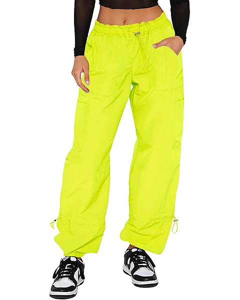 Cargo Pants Women Baggy - Parachute Pants for Women, Rave Pants Y2K Pants, Festival Outfits for W... | Amazon (US)
