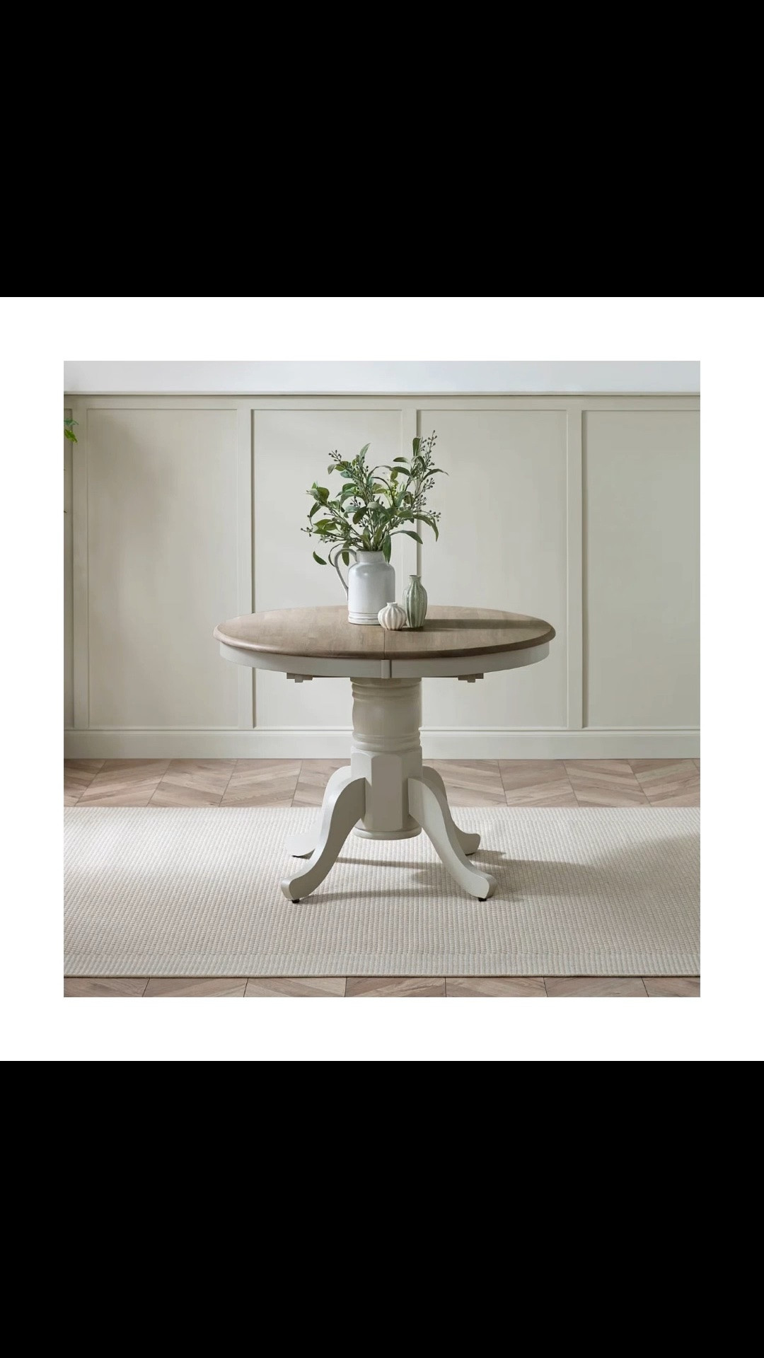Prestow Extending Round Dining Table In Solid Wood - Traditional Rustic Farmhouse Kitchen

#LTKMothersDay #LTKdayinmylife #LTKxMadewell