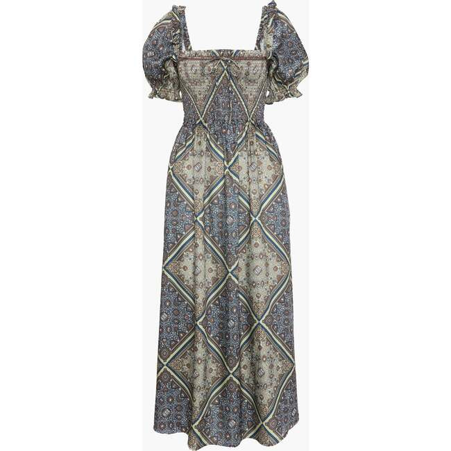 Hill House Home | The Scarlett Midi Nap Dress, Olive Equestrian Scarf (Green, Size Medium) | Maisonette | Maisonette