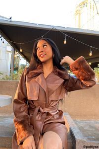 Faux Leather Belted Trench Coat | Forever 21 (US)