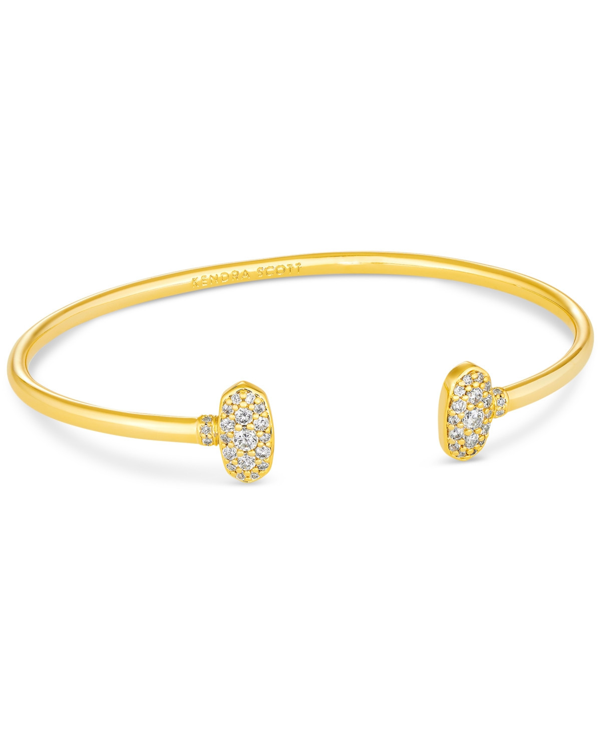 Kendra Scott Gold-Tone Crystal Grayson Cuff Bracelet - Gold | Macy's