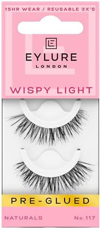 Eylure Pre-Glued False Eyelashes, Wispy Light No. 117 | Amazon (US)