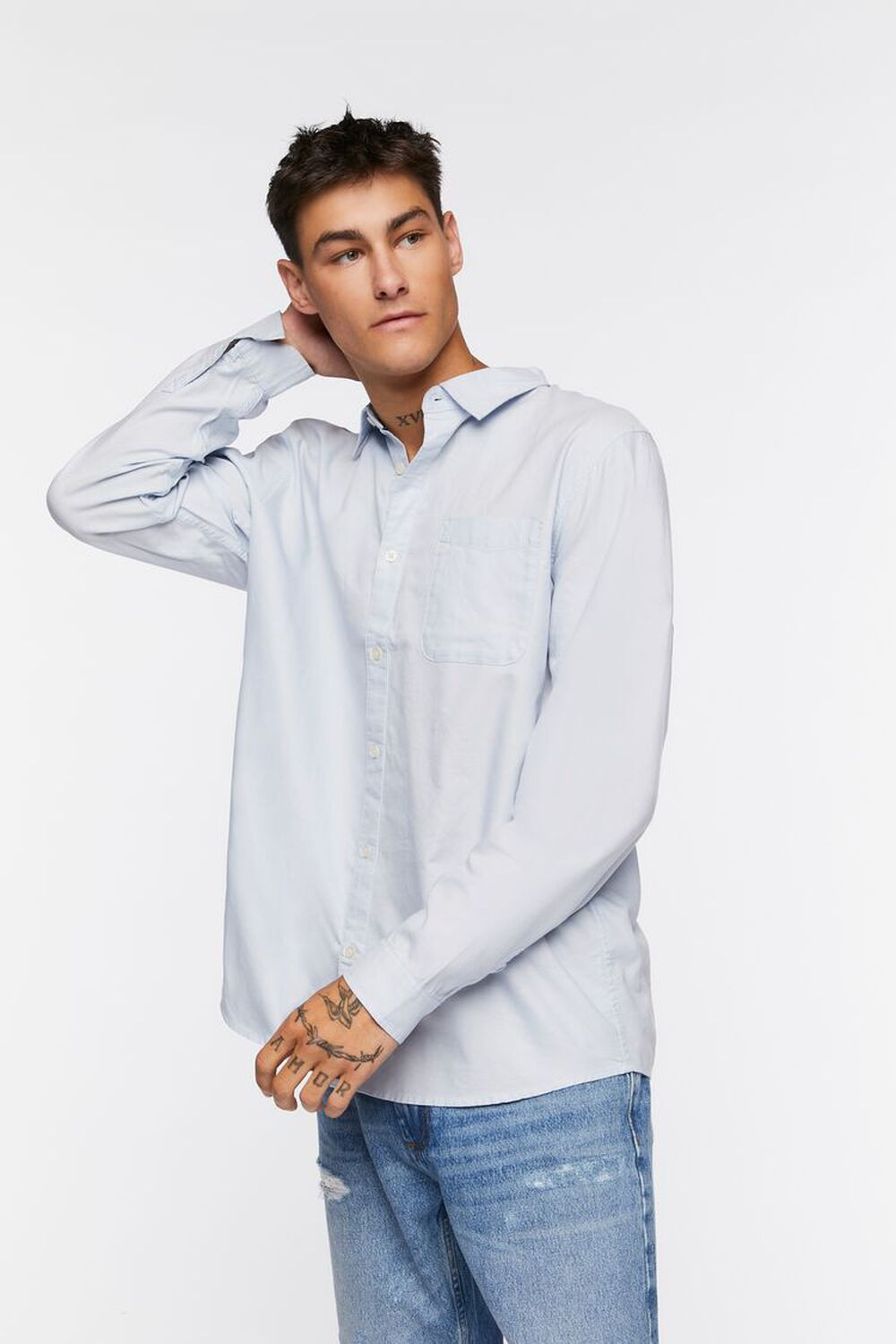 Cotton Button-Up Shirt | Forever 21 (US)