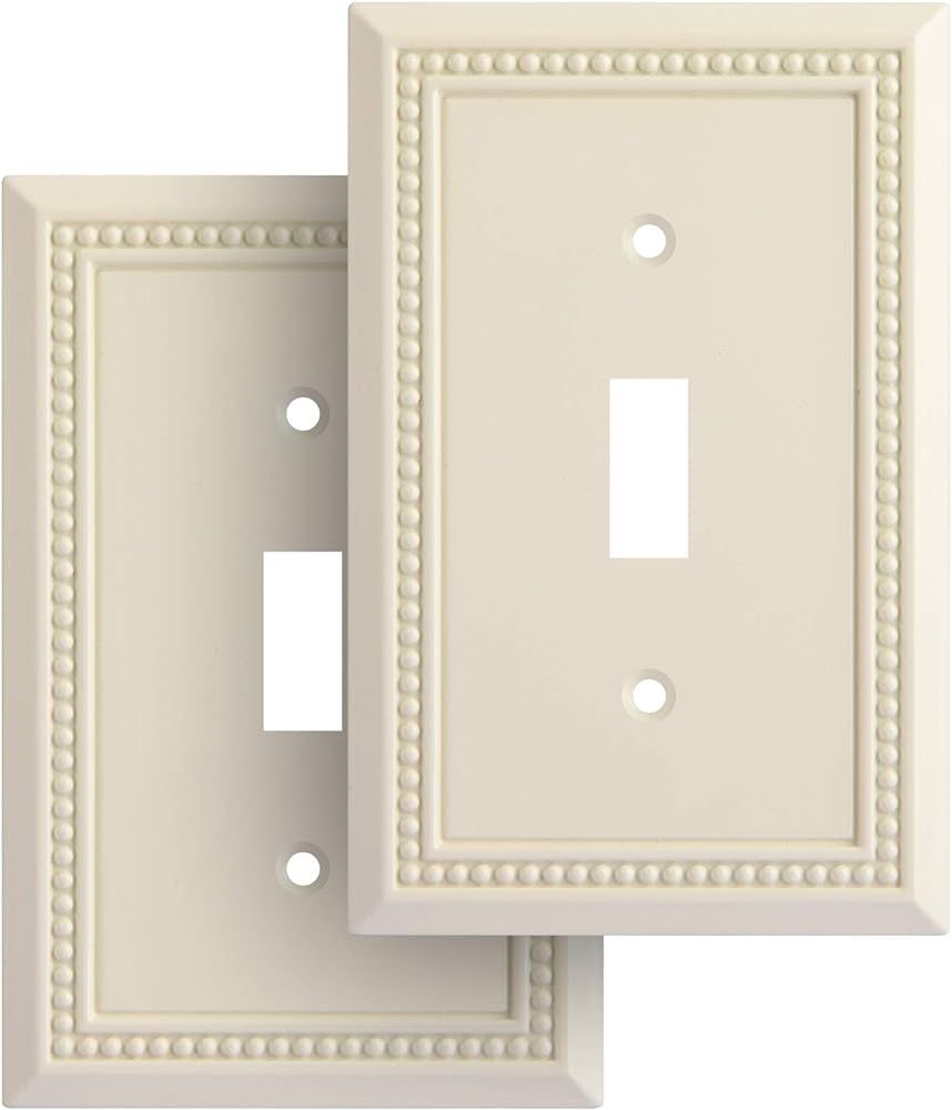 Sunken Pearls Decorative Wall Plate Switch Plate Outlet Cover, Durable Solid Zinc Alloy (Single T... | Amazon (US)