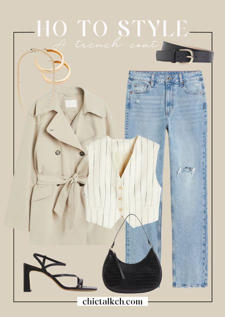 How to style a trench coat! Spring outfit, spring look, ripped jeans, trench coat, straight leg jeans

#LTKstyletip #LTKSeasonal #LTKunder50