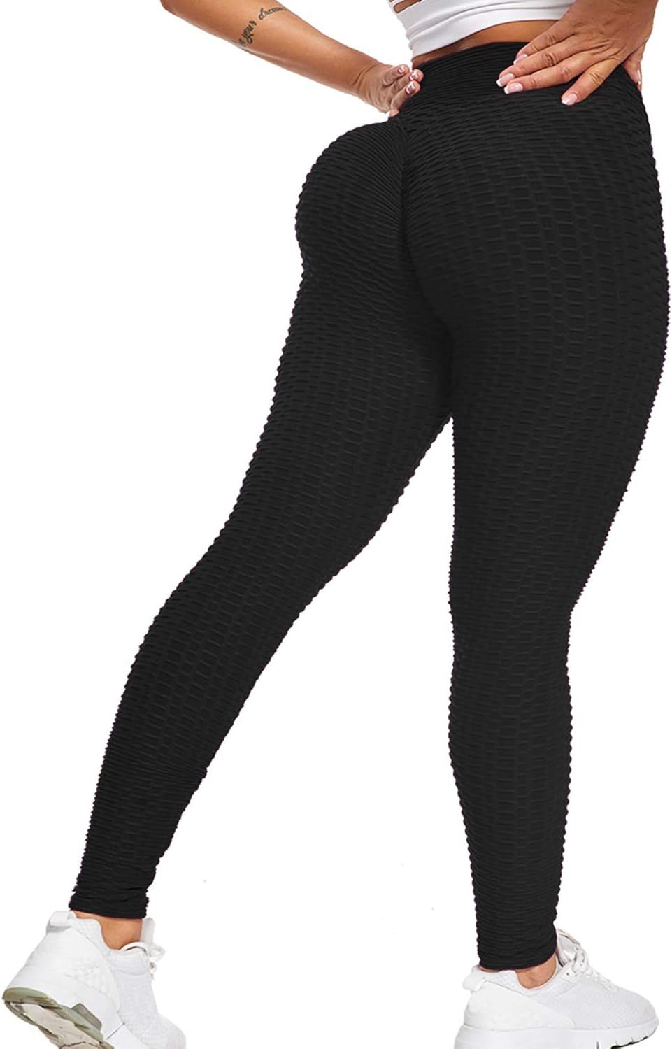 LUODITO Women's High Waist Yoga Pants Tummy Control Workout Ruched Butt Lifting Stretchy Leggings... | Amazon (US)