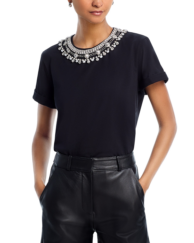 Cinq a Sept Necklace Shrunken Tee | Bloomingdale's (US)