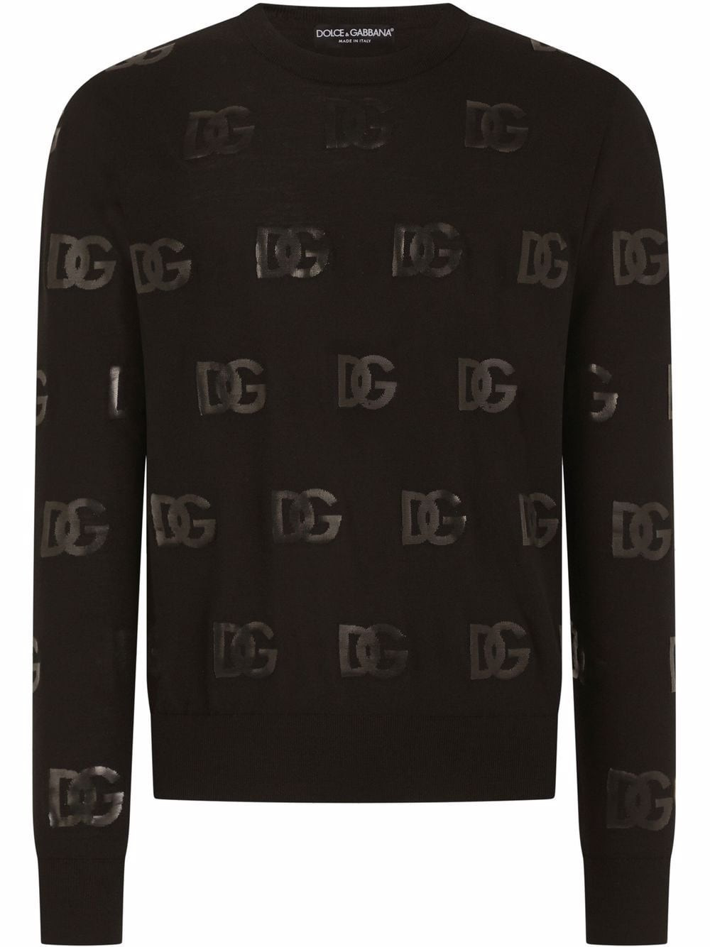 Dolce & Gabbana sequin-logo jumper - Black | Farfetch Global