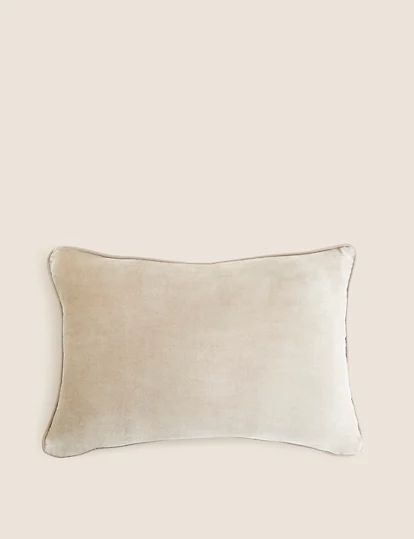 Pure Cotton Velvet Bolster Cushion | Marks & Spencer (UK)