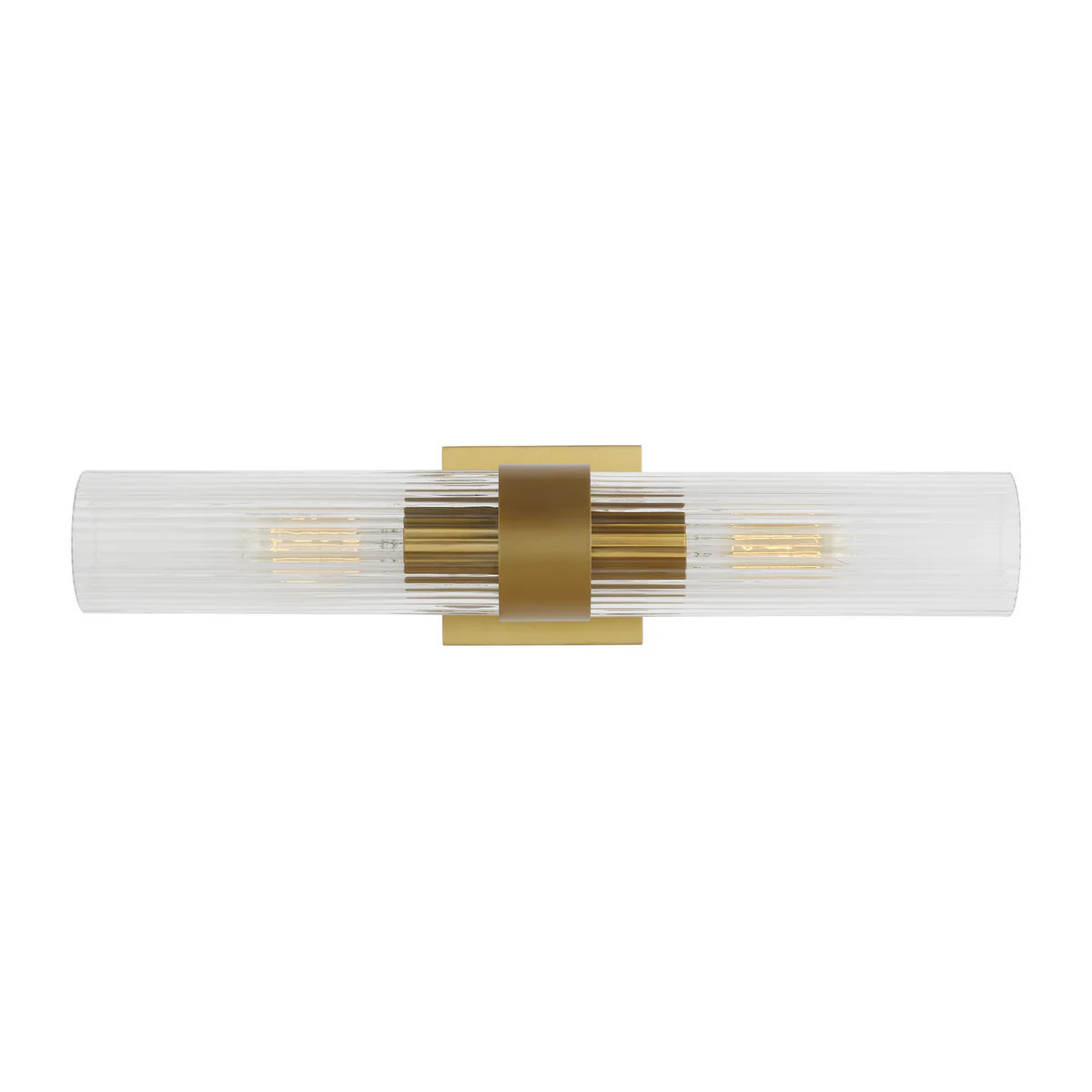 Geneva Two Light Wall Sconce Burnished Brass | Lighting Design