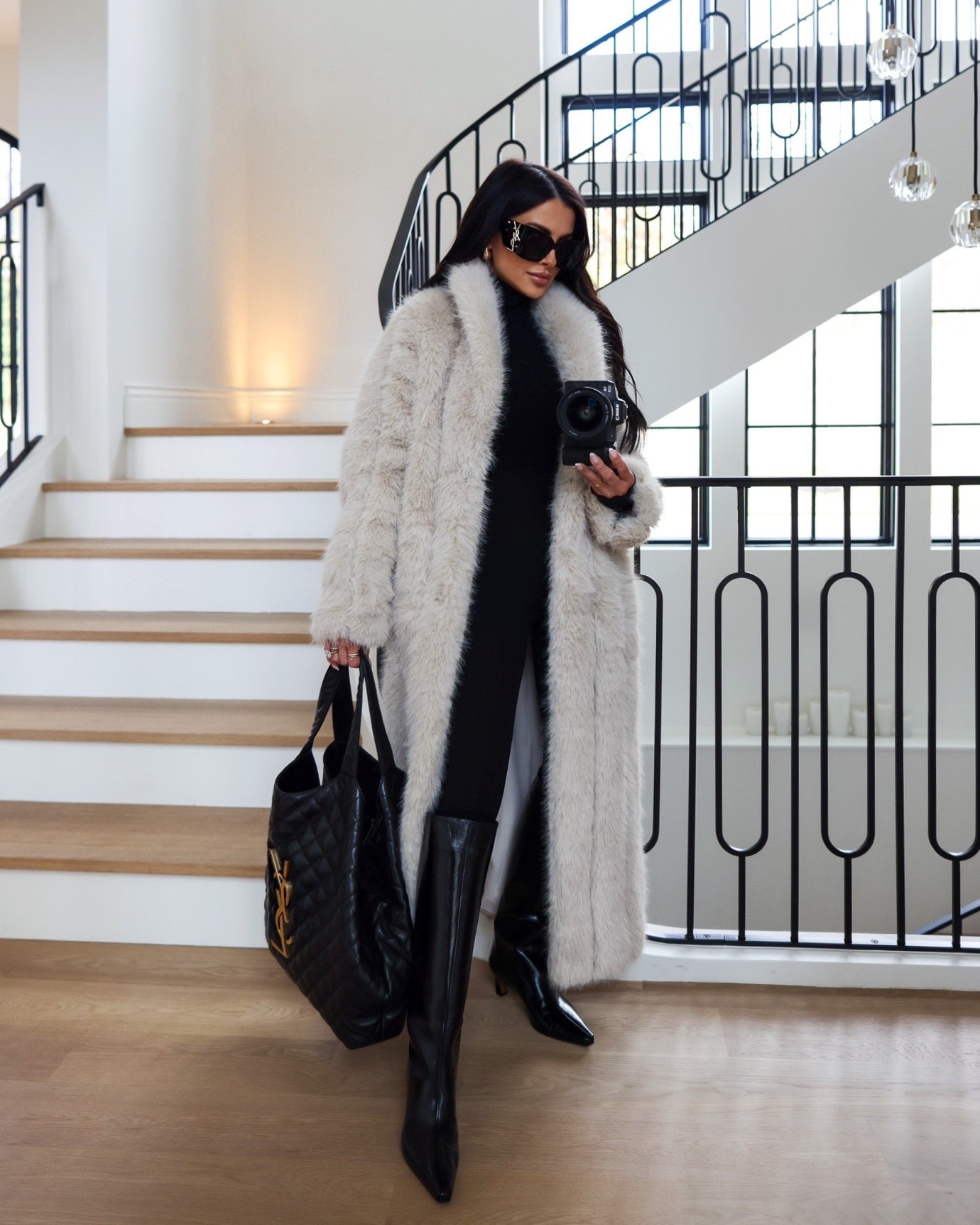 Winter date night / winter outfit ideas
Faux fur maxi coat linking similar
Commando bodysuit and stirrup leggings 
La canadienne knee high boots


#LTKootd #LTKSeasonal