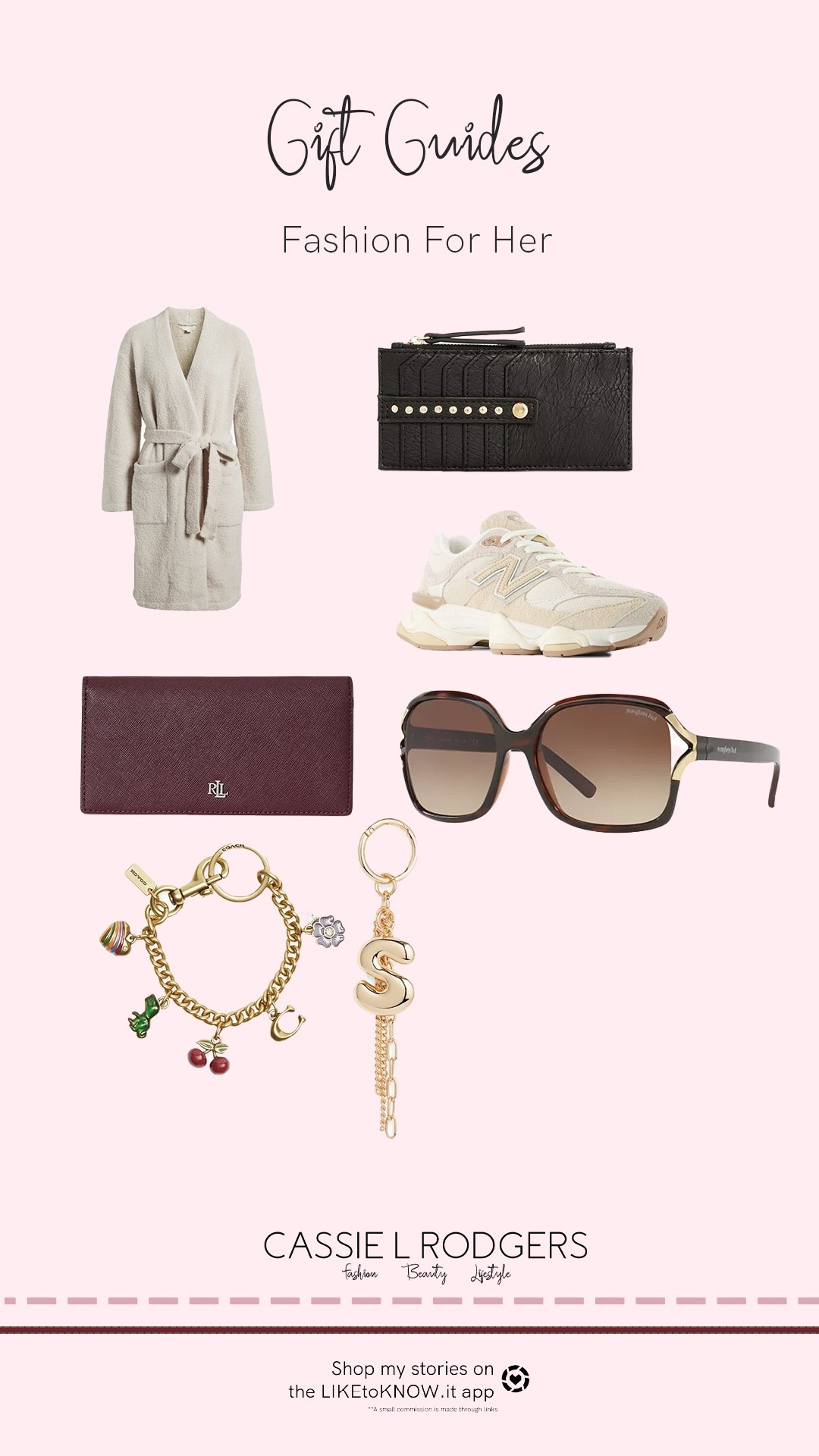 Fashion gift guide for your favorite fashionista, cozy robes, bag charms, accessories and trending shoes 

#LTKHoliday #LTKStyleTip #LTKGiftGuide