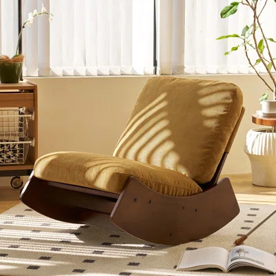 Comfortable Glider Rocking Chair, High-Quality Upholstery Glider Chair, Solid Wood Frame | Wayfair Professional